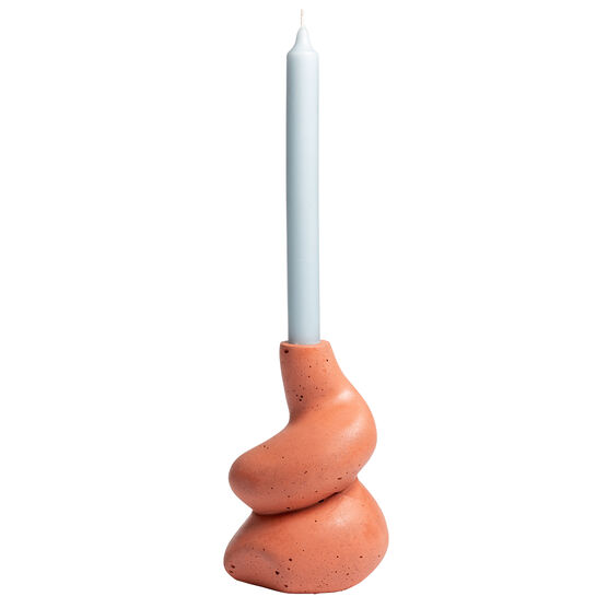 Pink concrete Glob candle holder